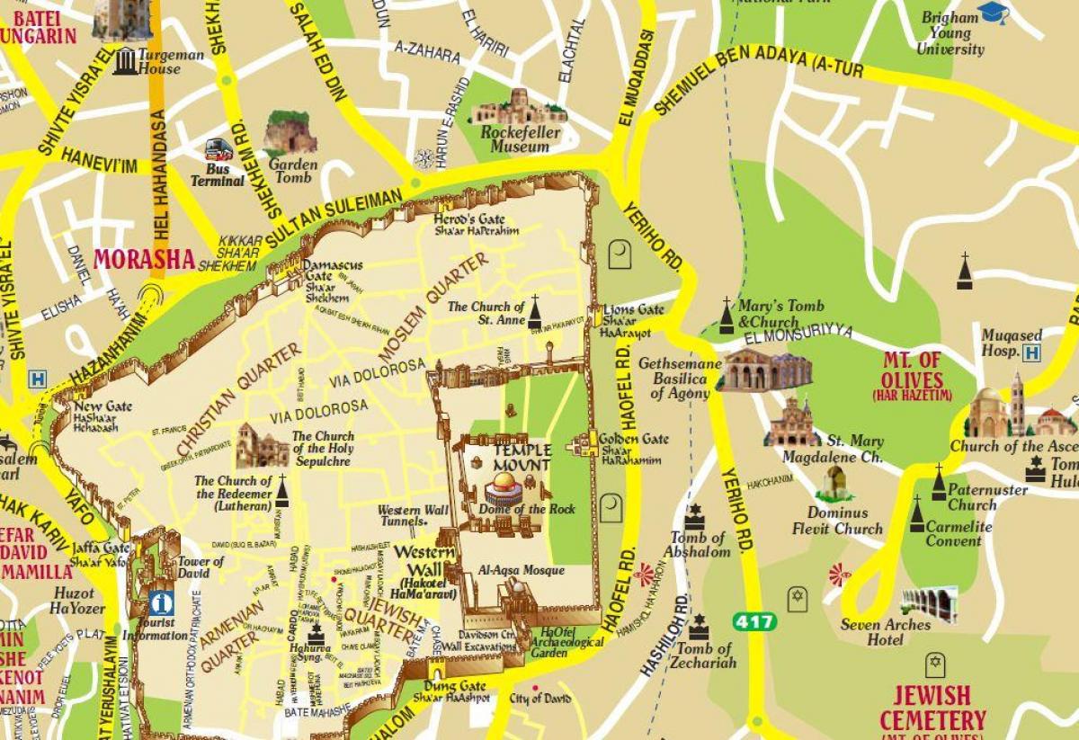 bukit-zaitun-peta-peta-dari-bukit-zaitun-dan-yerusalem-israel