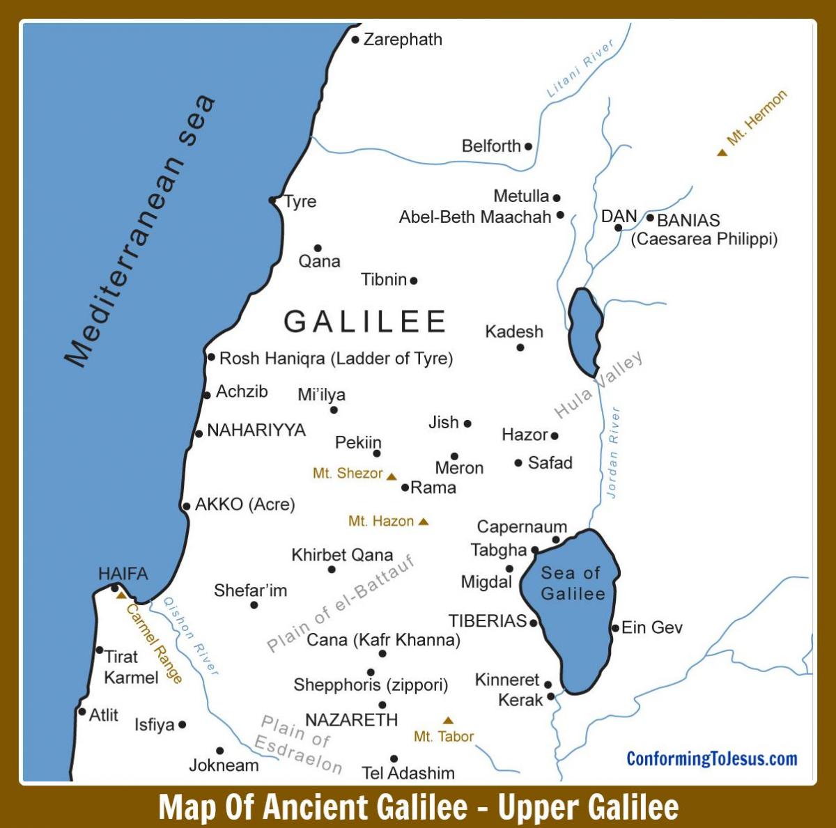 Peta Dari Galilea, Yesus Waktu 